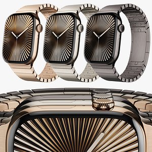 3D Apple Watch Series 10 Titanium All colors model