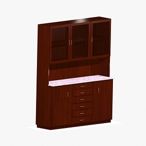 China Cabinet Mahogany 3D model