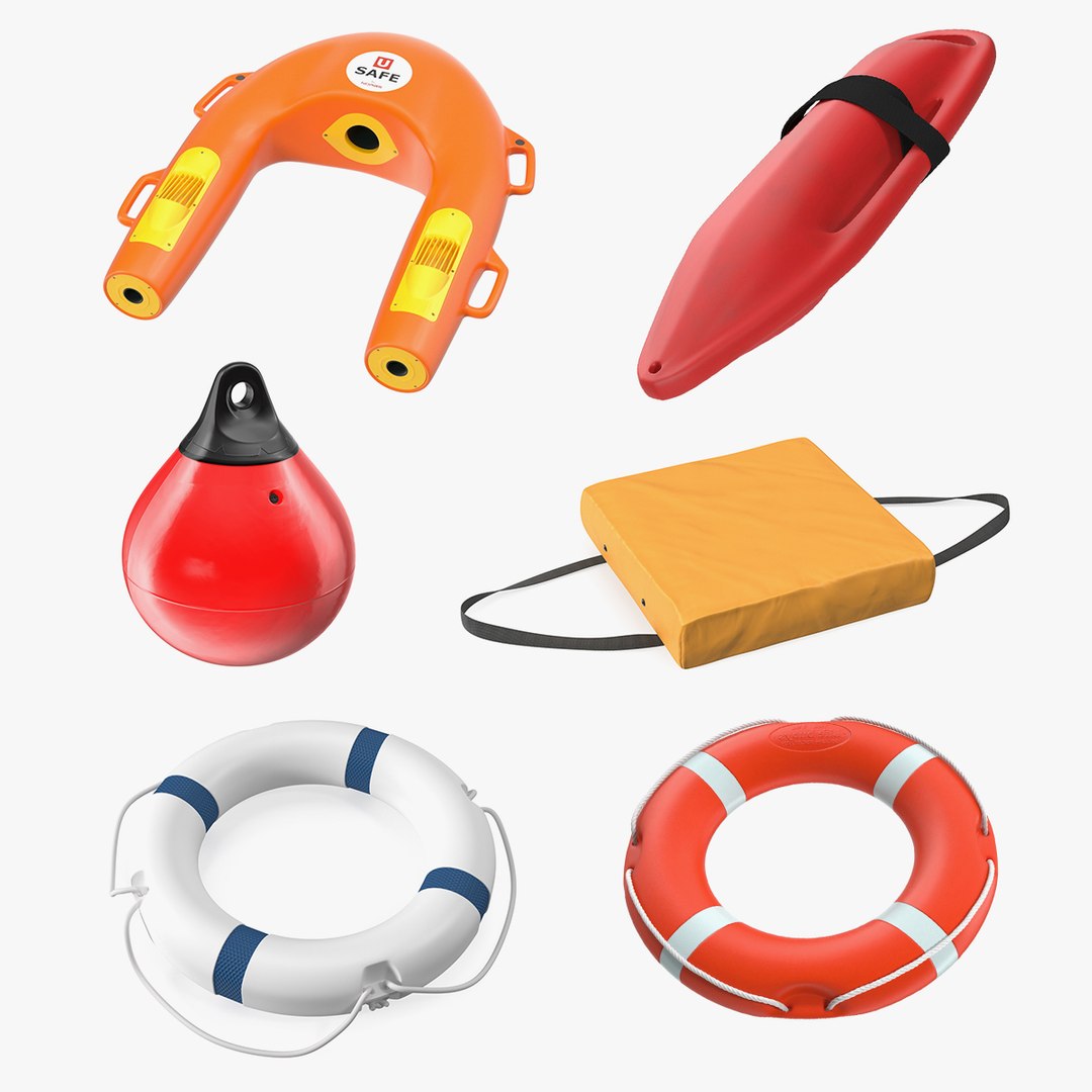 Life Buoys Collection 4 3D model preview