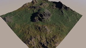 Skeleton Mountain plateau grassland terrain 3D