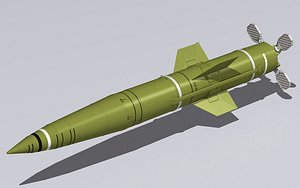 3D model 9M79-1 Tochka-U missile