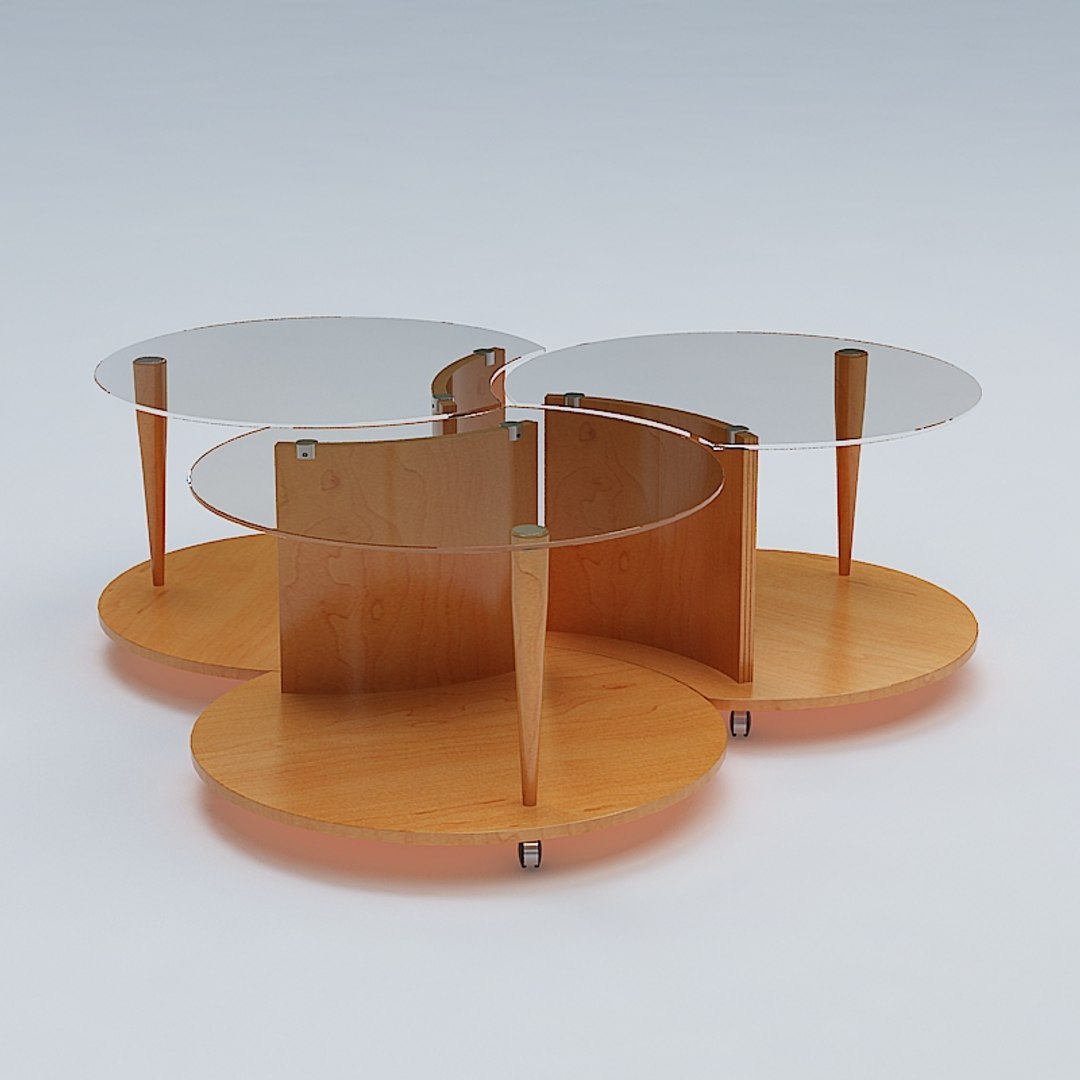 3d Treble Table Model