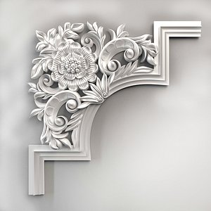 WALL MOLDING PLINTH CUTOUT DECOR FOR CNC 3D model