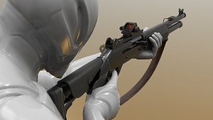 3D Shotgun m4 Fps - Tps model