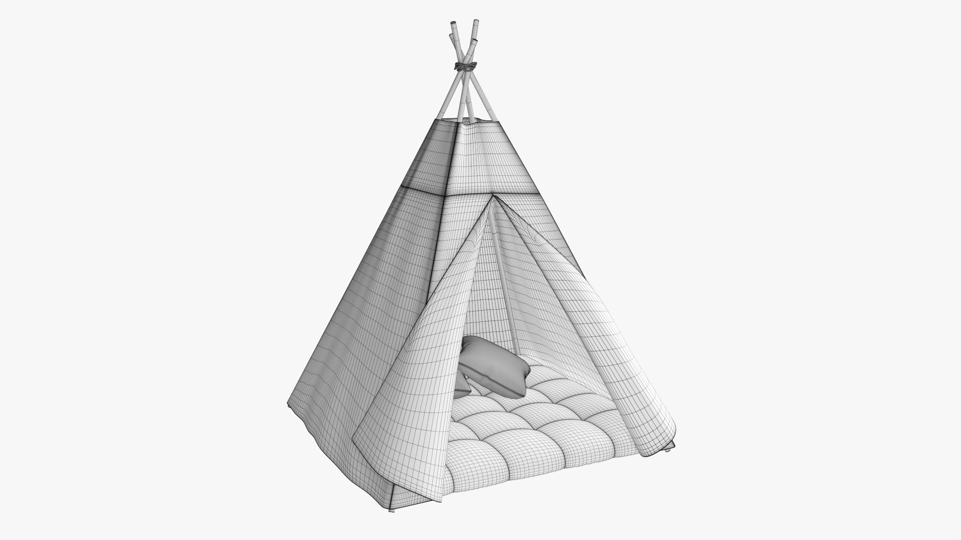 Tent tepee 3D - TurboSquid 1708140