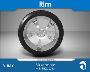 3d car wheel
