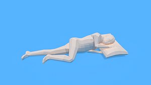 3D kid sleeping model