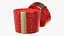 Gift Box Cylinder Open Red