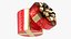 Gift Box Cylinder Open Red