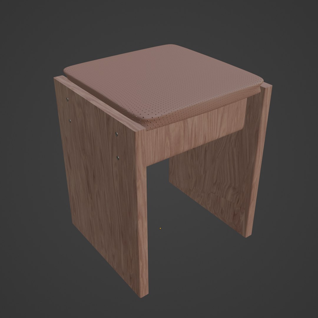3D Model Wooden Stool 04 - TurboSquid 2358307