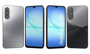 3D model Samsung Galaxy A17 5G Gray And Samsung Galaxy A17 4G Black
