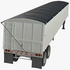 grain trailer 3d model