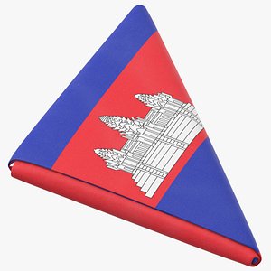 Flag Folded Triangle Cambodia