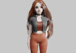 cute Beautiful woman V39711 3D model