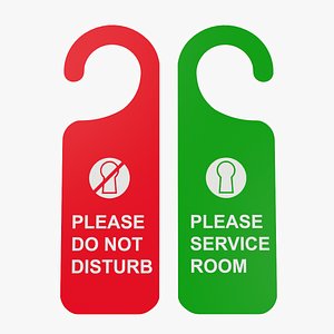 Double Sided Door Hanger Sign 3D Model