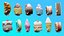 Kuchen mit Zeichentrickfiguren