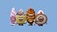 Kuchen mit Zeichentrickfiguren