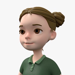 3D girl games character model