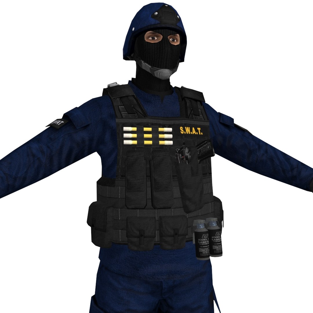 3d Rigged Swat Soldier Model