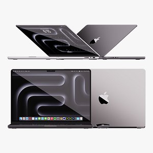 Apple MacBook Pro 16 inch Collection 2023 With Magic Mouse 3D model