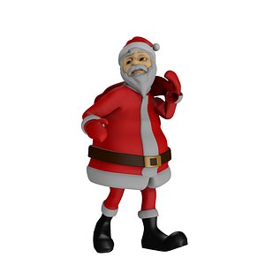 3D santa christmas tree model