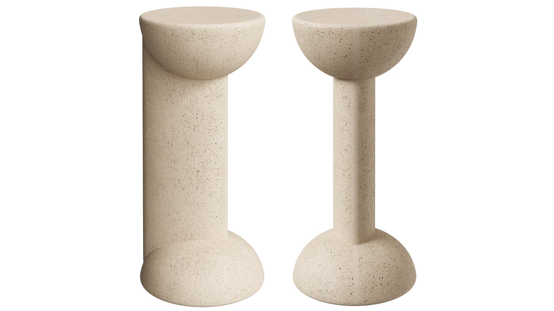 3D West Elm Monti And Fluted Drink Tables - TurboSquid 2212443