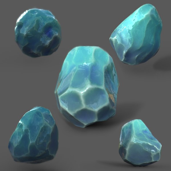 3D model Gem stones Kinds of precious stone cut VR / AR / low-poly