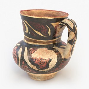 ancient saudi pottery carafe 3D model