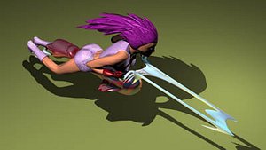 female speedbike speed 3d model