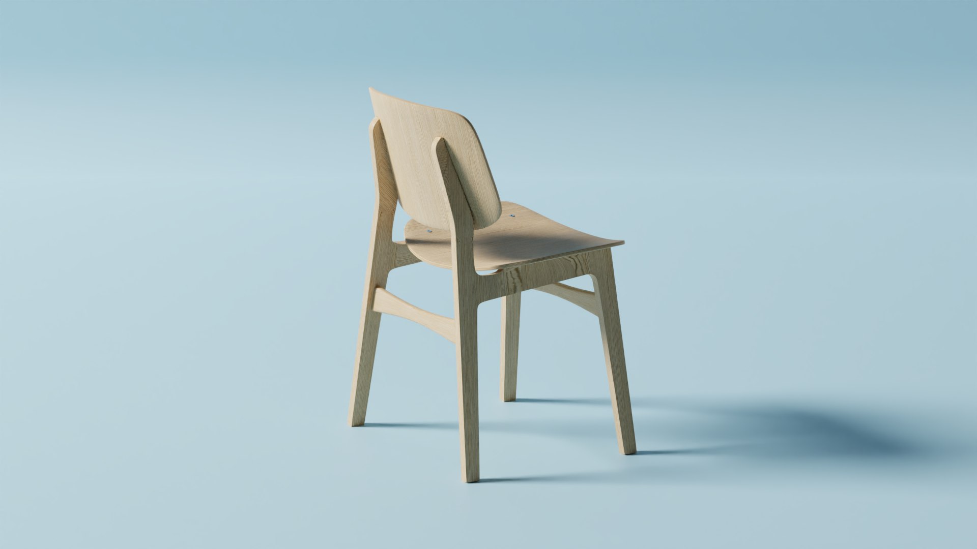Wood basic chair 3D model model - TurboSquid 1850820