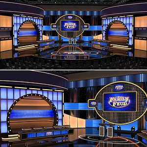 Game Show Set 1 - Family Feud TV Studio Virtual Broadcast