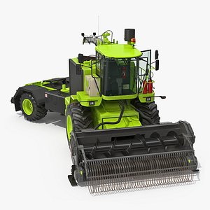 Forage Harvester Combine Generic Rigged 3D Model