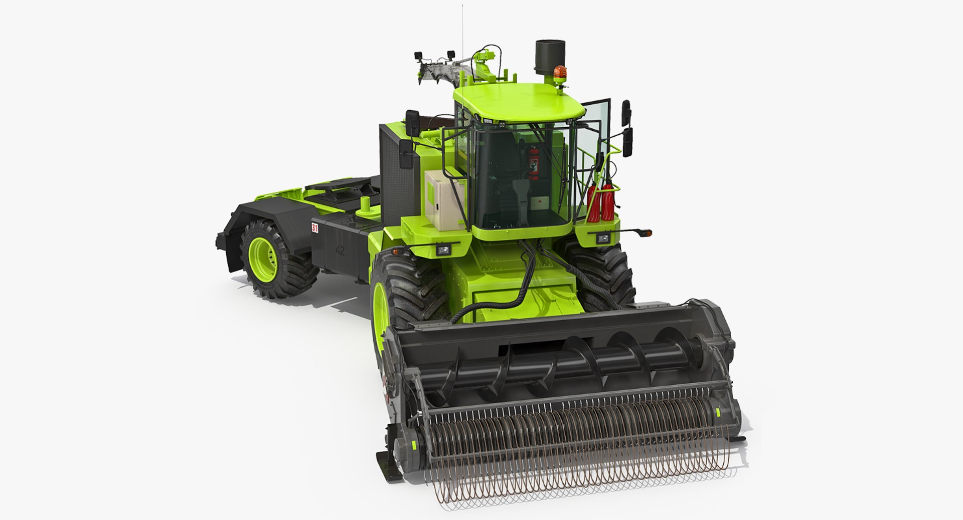 Forage Harvester Combine Generic Rigged 3D Model 3D model preview