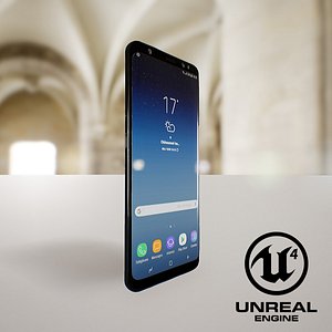 3D samsung s8 black model