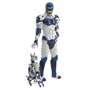 Sci Fi Cop with Robotic Dog