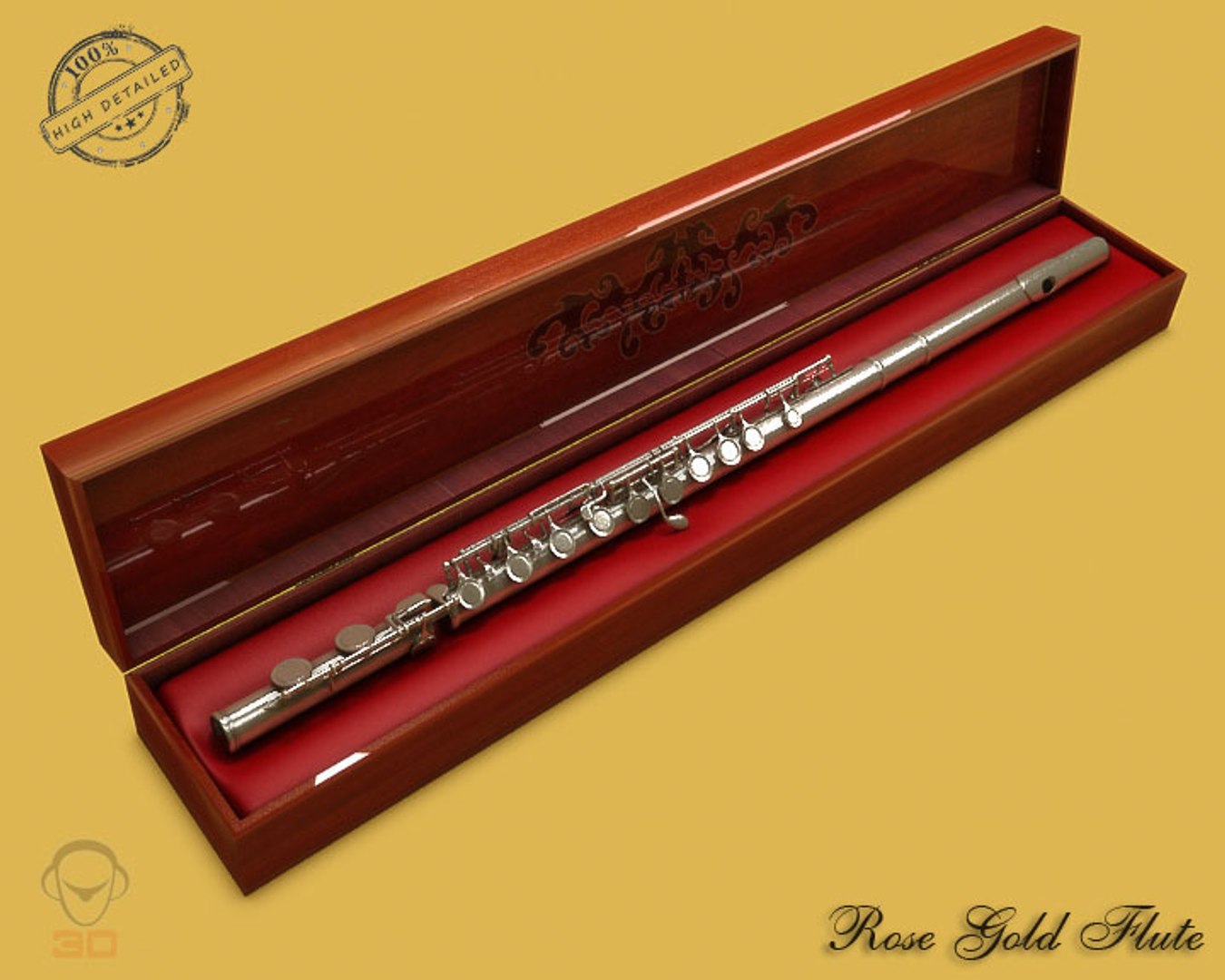 3d Realistic Flute