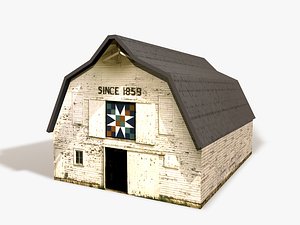 3d wooden barn