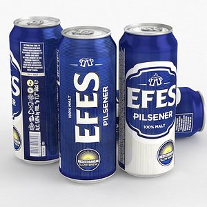 3D Beer Can Efes Pilsener 500ml 2021