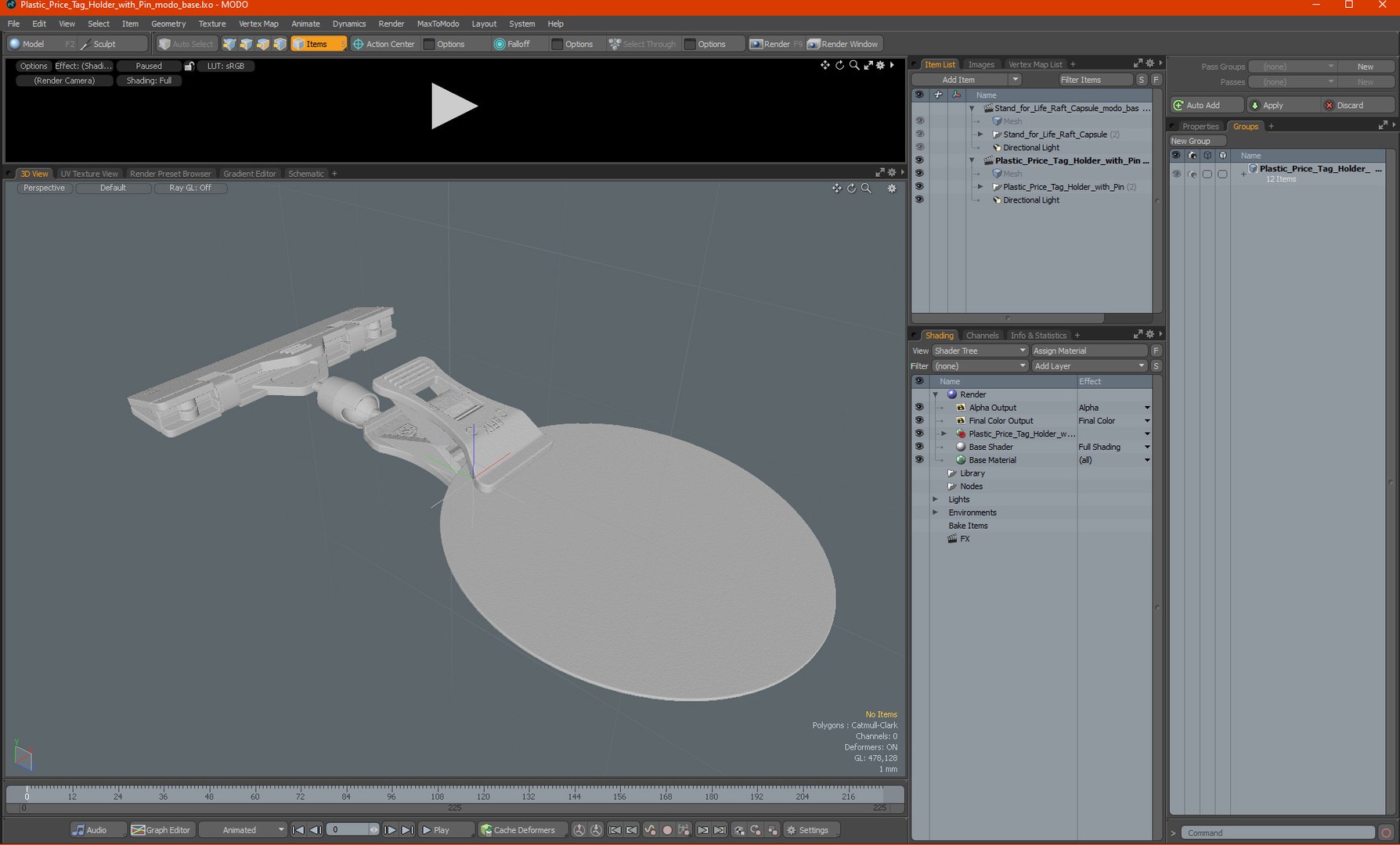 Plastic Price Tag Holder With Pin 3D Model TurboSquid 1998678