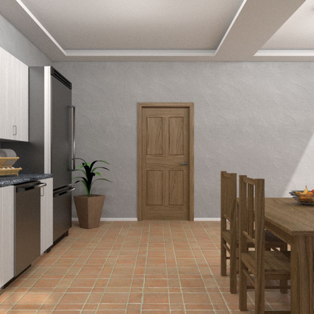 maya kitchen scene
