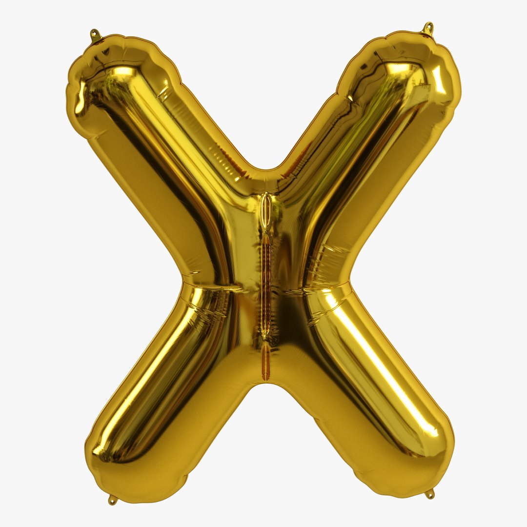 Balloon foil gold 3D model - TurboSquid 1362387