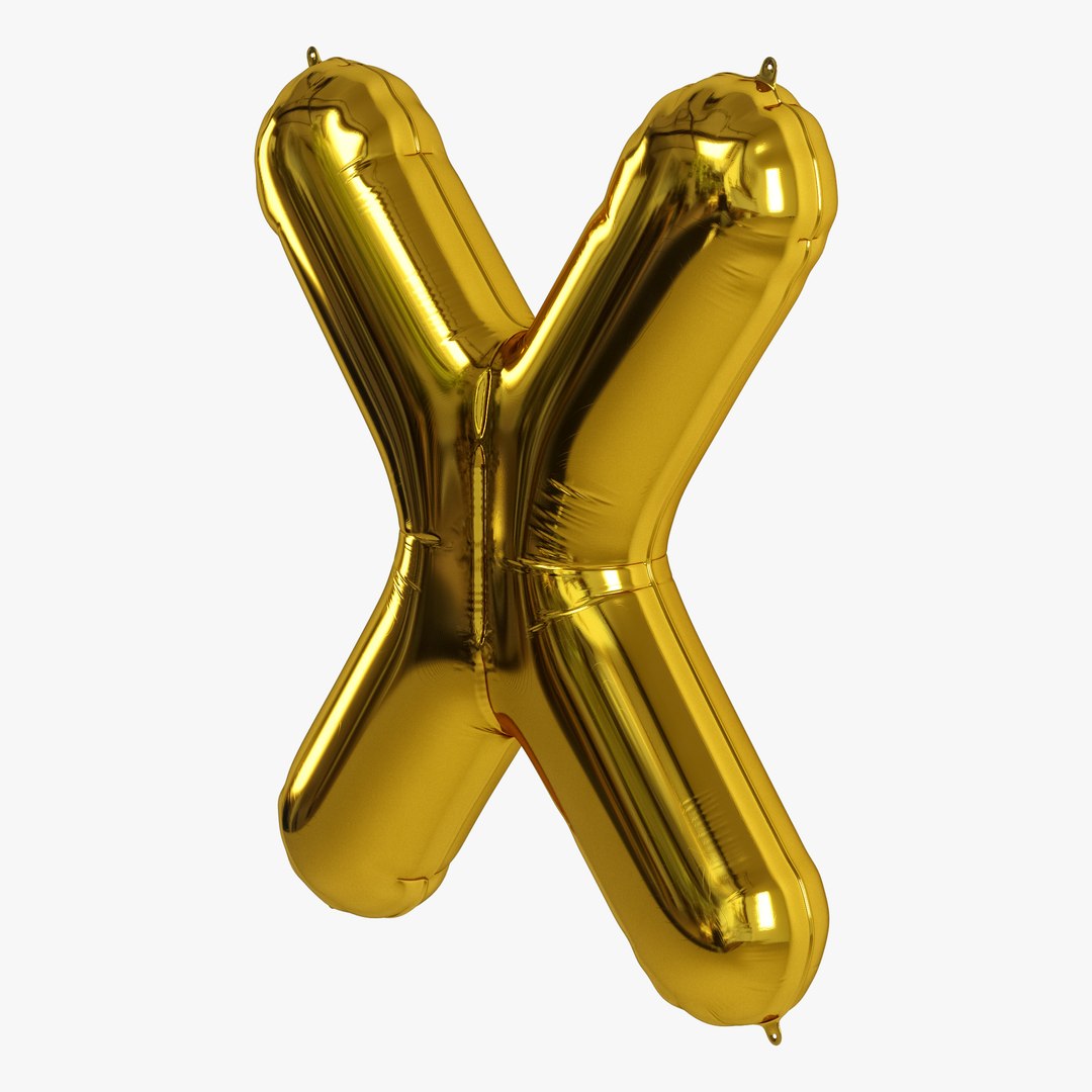 Balloon foil gold 3D model - TurboSquid 1362387