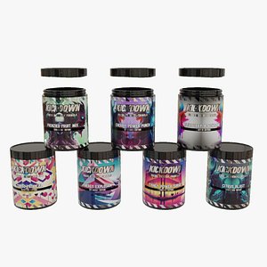 Extreme Kickdown Preworkout Supplement Energize Low-poly 3D model 3D model