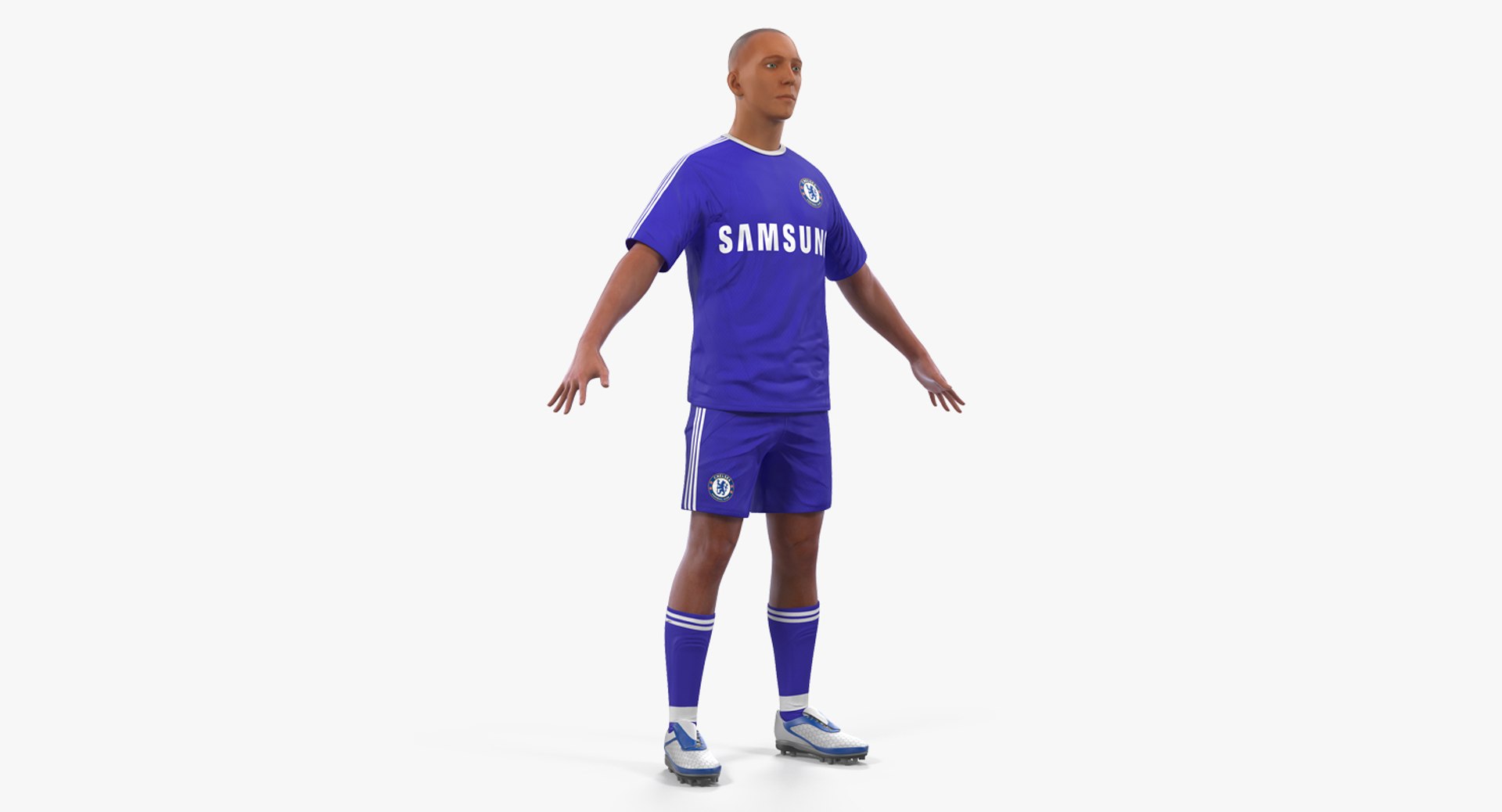 3D soccer football player chelsea - TurboSquid 1304946