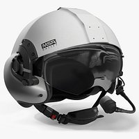 MSA Gallet Pilot Helmet with Visor and Microphone