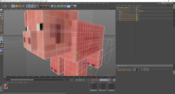 Minecraft pig rigged 3D - TurboSquid 1504565