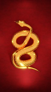 Golden Snake - Lunar New Year Animation 3D