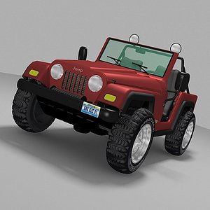 3d modeled 4x4 jeep model