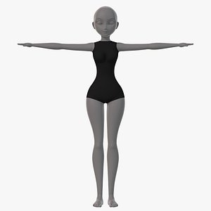 base character woman 3D model
