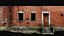 fabbrica abbandonata facciata muro di mattoni ingresso fotogrammetria